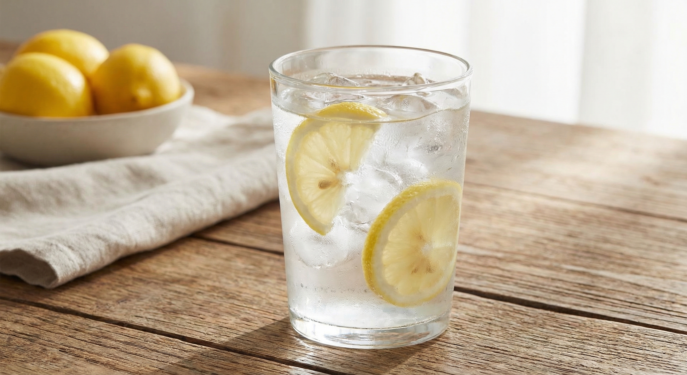 Fresh water with lemon